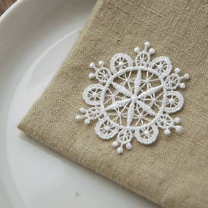 Ivory Lace Appliques | Cotton Patches for Clothing Decoration