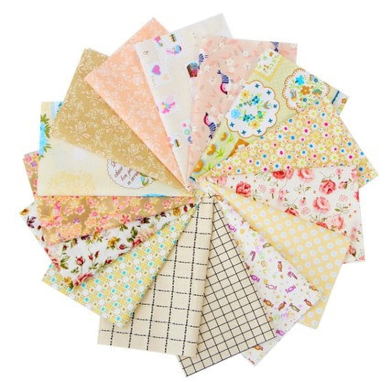 Scrap Bundle Fabric Scraps Cotton Fabric Remnants Flower Etsy