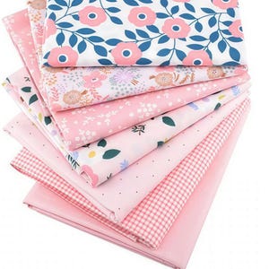 7pcs Pure Cotton Fabric scrap bundle - scrap bundle - fabric scraps cotton - fabric remnants - flower fabric scrap