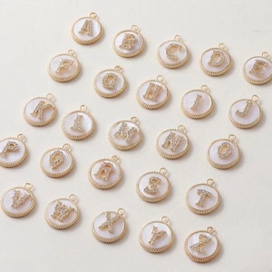 Initial Letter Charms Gold Plated / Silver - Very Dainty and High
