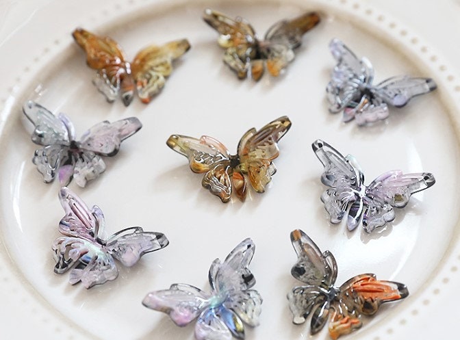 BUTTERFLY - Mea Butterfly Ornament - Resin Butterfly - 6pcs Resin Butterfly