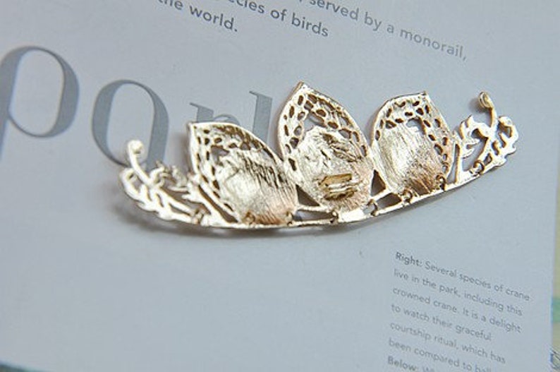 gold leaves pendant 2pcs brass plated gold leaf accessories brass leaves