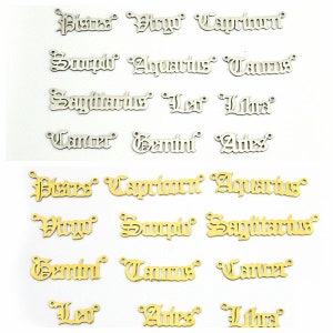 5 Stk Gold Filled Astrologische Sternzeichen Anhänger - Konstellation Stecker für die Schmuckherstellung - Halskette & Armband Komponente