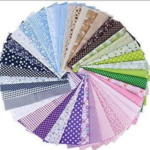 Cotton Fabric Squares, Mixed Print Precut Charm Pack for Quilting and Patchwork  42pcs