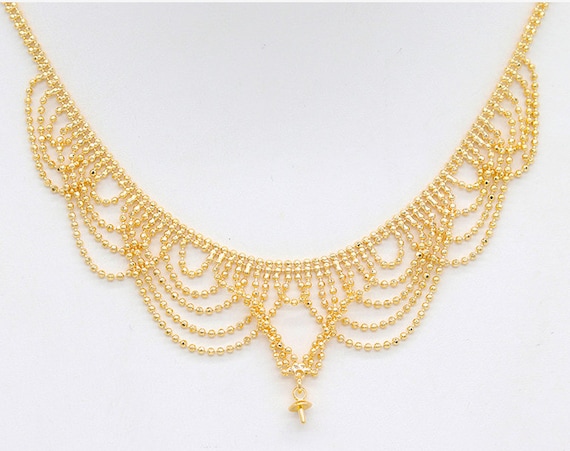 simple gold chain thin gold chain 1pc raw Brass plating gold handmade  chain