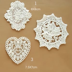 Ivory Lace Appliques | Cotton Patches for Clothing Decoration