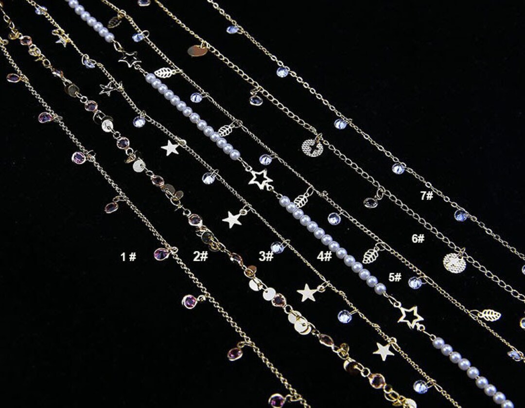 Simple Gold Chain Thin Gold Chain 50cm Brass Plated Gold Etsy