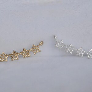 Filigree Vine Branch Connectors, Dainty Openwork Twig Links for Necklaces, Naturecore Botanical Jewelry Findings（10pcs) image 1