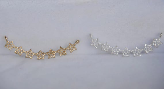 Filigree Vine Branch Connectors, Dainty Openwork Twig Links for Necklaces, Naturecore Botanical Jewelry Findings（10pcs)