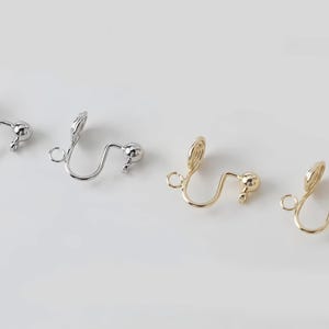 non-pierced gold Painless ear clips 8pcs