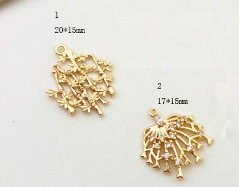 gold tree branch tree branch charm 4pcs brass plated real gold tree branch pendant msx45
