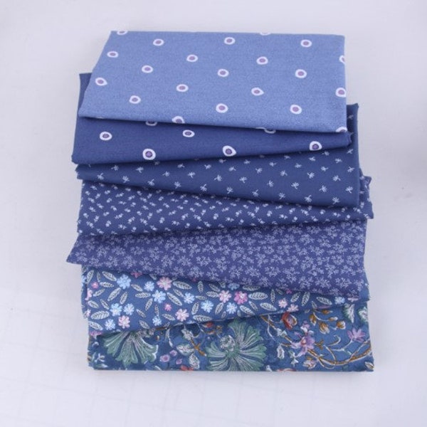 scrap bundle - fabric scraps cotton - fabric remnants - flower fabric scrap 7pcs