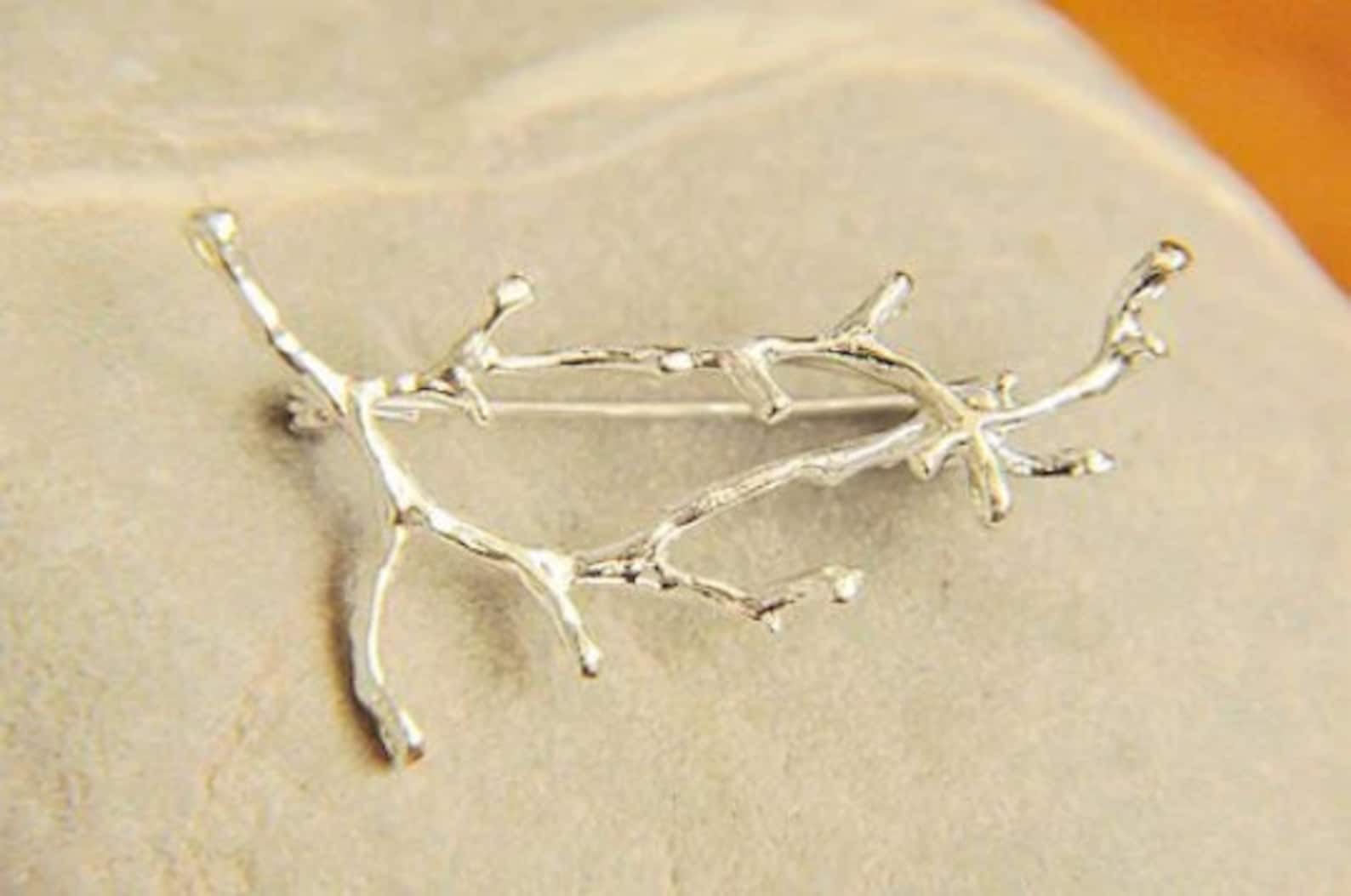 Safety Pin Brooch Vintage Brass Brooch 2 Pcs Raw Brass Etsy