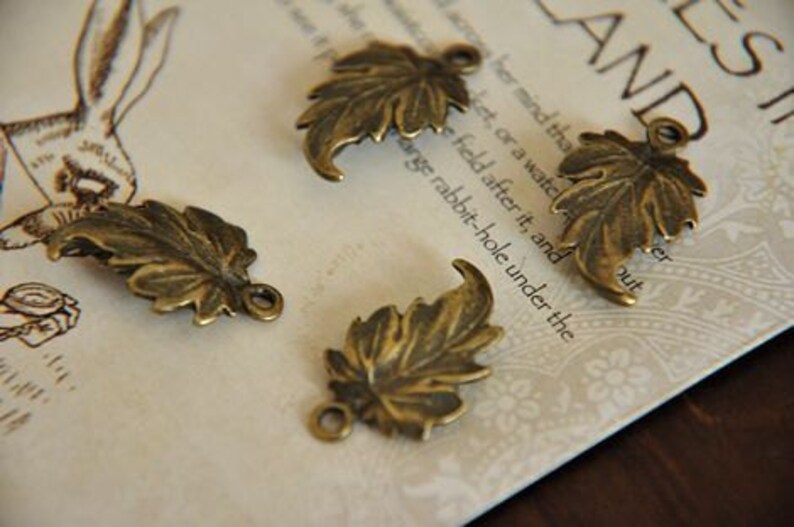Antique Bronze Leaf Antique Bronze Tree 10 Pcs Antique Etsy
