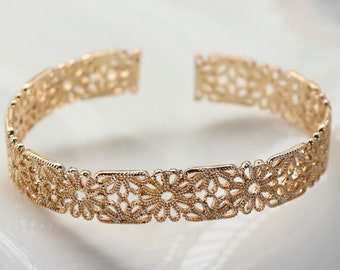 Filigree Cuff Bracelet- cuff bracelet blank - Filigree Bracelet Blank - Adjustable Bangle  -Brass Filigree Cuff -2pcs