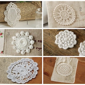 Ivory Lace Appliques | Cotton Patches for Clothing Decoration