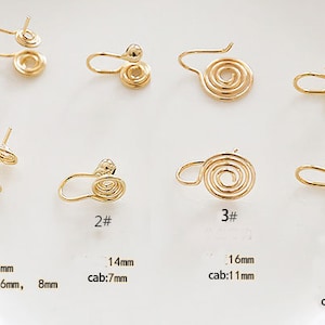 copper  plated 18k gold Ear Wire Earrings 10pcs