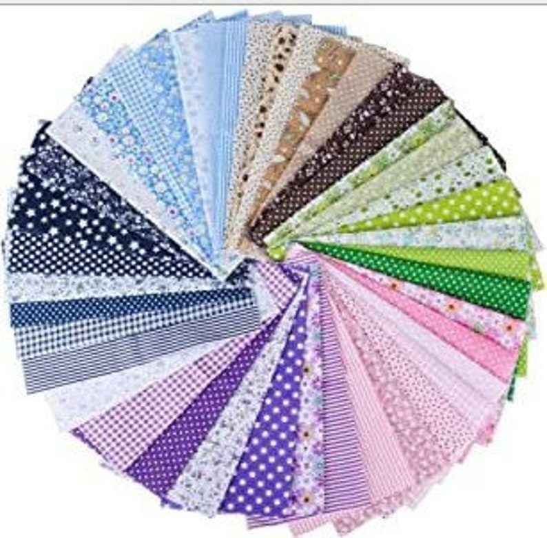 Scrap Bundle Fabric Scraps Cotton Fabric Remnants Flower Etsy