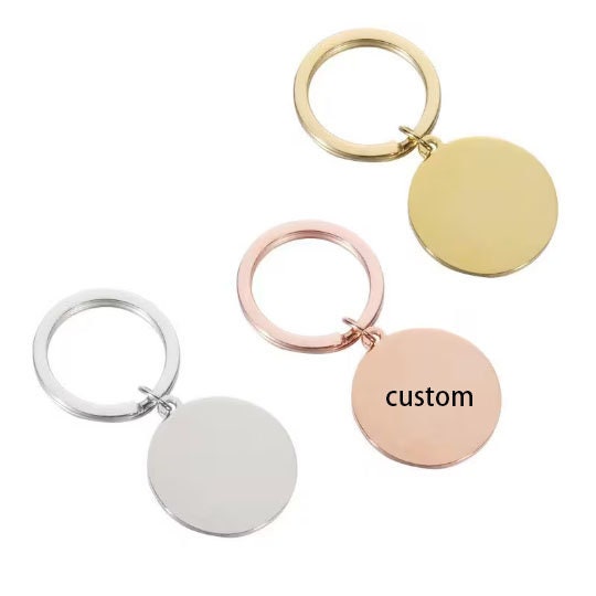 JSDDE Portachiavi Personalizzabile Con Incisione Laser Di Foto E Testo, Ciondolo Rotondo 28 Mm, Regalo Per Laurea, Fidanzata - 3