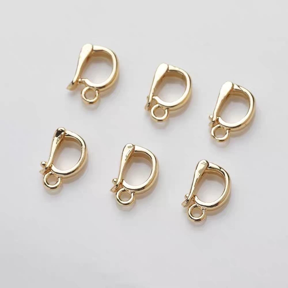 Minimalist Snap Clasp Findings , Gold Silver Pendant Bails on Enhancer ...