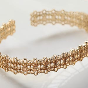 Connettore per bracciale in filigrana d'oro - Delicato elemento di fissaggio in metallo per braccialetti fai da te, 2 pezzi