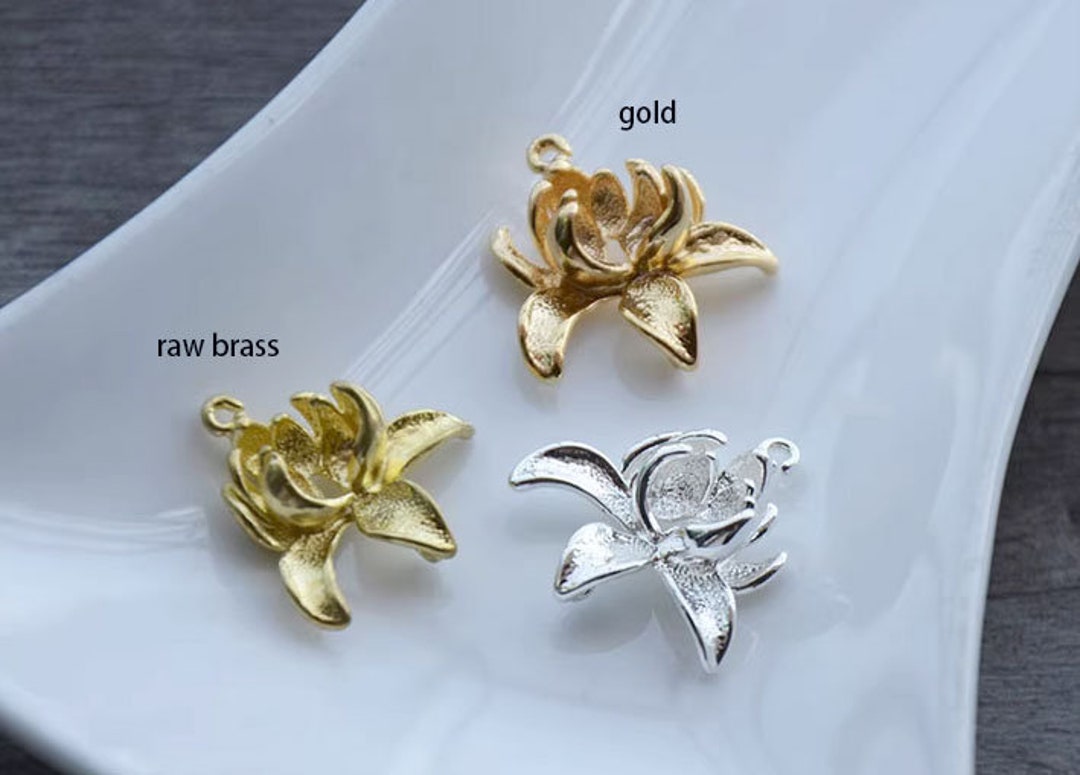 10 pz 12mm all'ingrosso in acciaio inossidabile di alta qualà fiore pendenti con ciondoli collana fai da te orecchini bracciali non sbiadiscono 2 colori  36