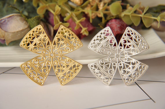 5pcs Metal Filigree Jewelry Making Connectors