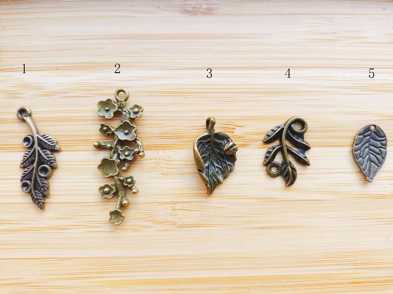 Antique Bronze Leaf Antique Bronze Tree 10 Pcs Antique Etsy