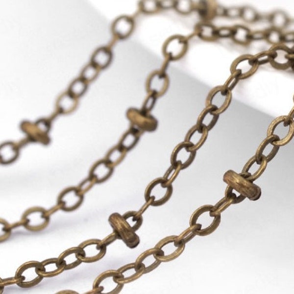 5 meter bronze Satellite Chain - ball chain necklace - copper ball chain -Brass  plating antique bronze  chain