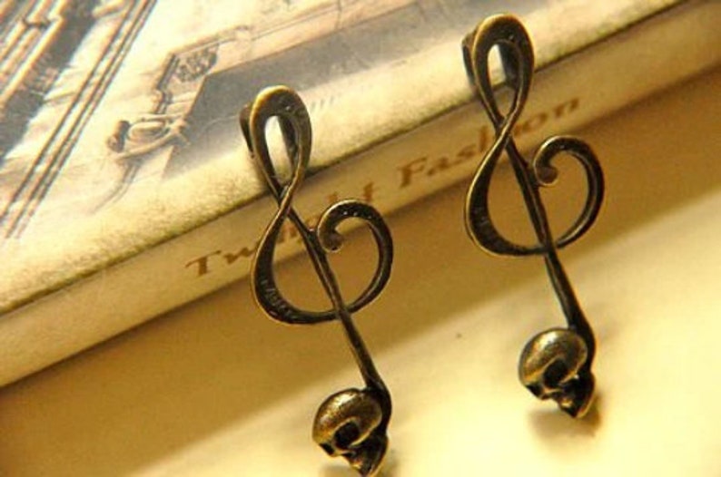Music Note Charms Music Charms Music Note Earrings Etsy