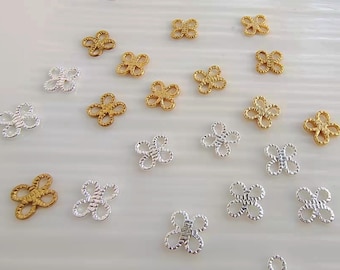 filigree findings - filigree connectors - small flower charm  30pcs