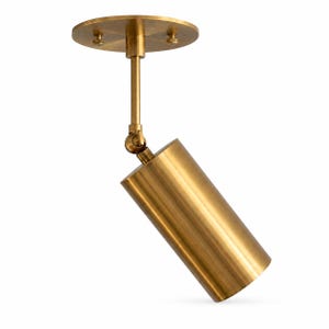 Vector Brass Spotlight · Adjustable Solid Brass Ceiling Spot Light · Modern Architectural Lighting Fixture