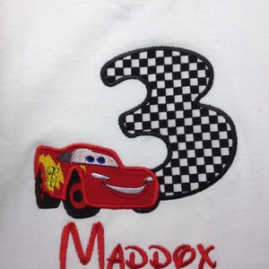 Applique Cars Lightning McQueen T-shirt