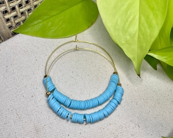 Beaded Hoop Earrings