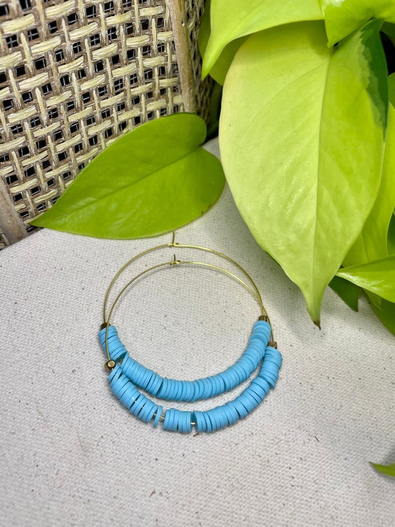 Beaded Hoop Earrings