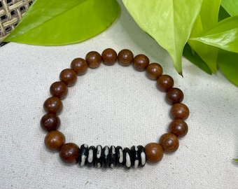 Bone Bead Men's Bracelet