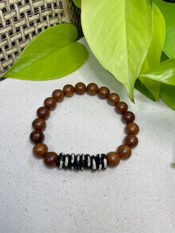 Bone Bead Men's Bracelet