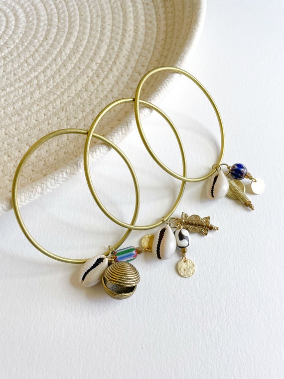 Brass Charm Bangles