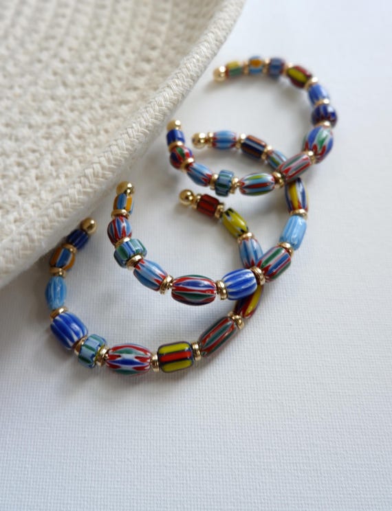 Glass Lampwork and Brass Bangles