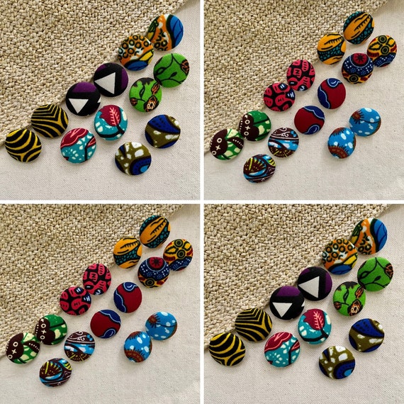 Ankara Stud Earrings