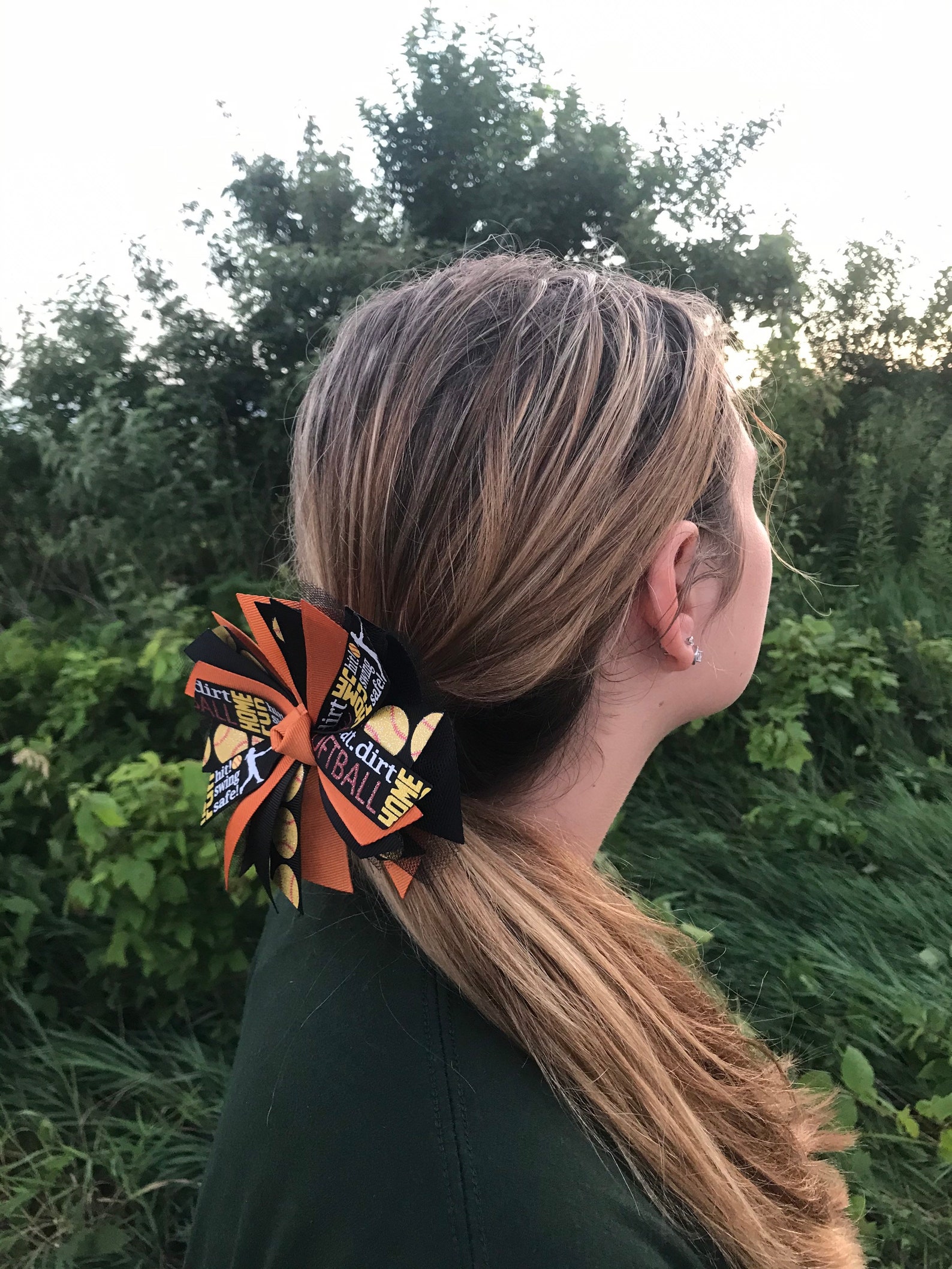 Field Hockey Hair Bow Field Hockey Bow Hockey Pony Tie Etsy