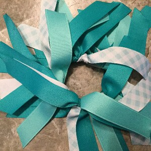 Choose Your Ribbon Scrunchie, Hair Ribbon, Streamers, Hair Tie, Hair Bow, Pony Tie, Team Bow, Gymnastics, Cross Country, Cheer, Football