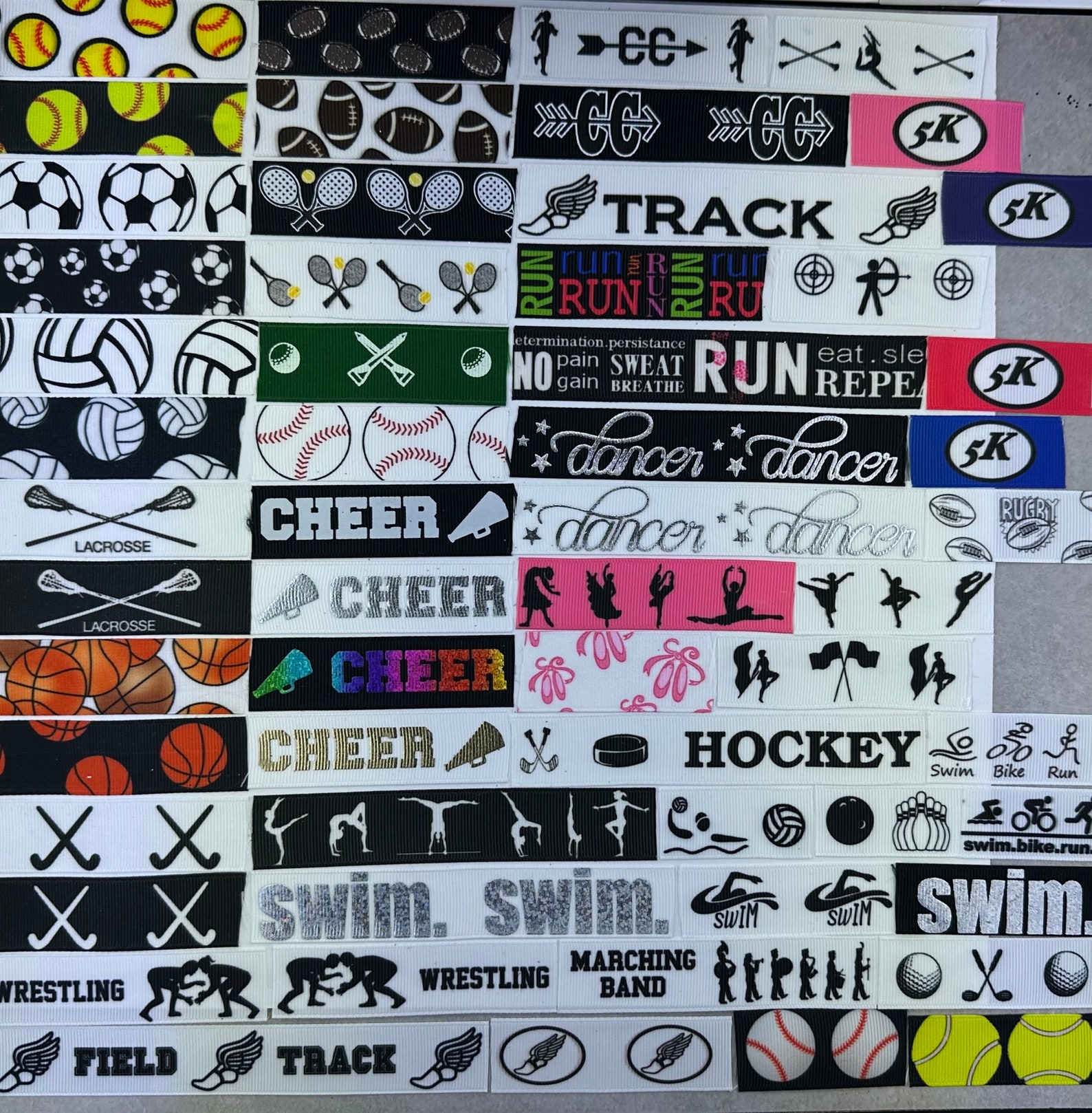 Team Ribbon Flags Choose Your Team Colors, Sport, Ribbons, and Length - Ribbon Streamer ...