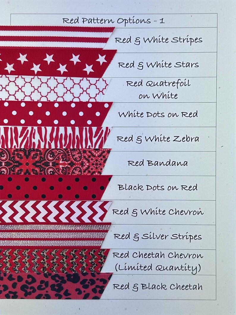Color:red Ribon Pattern Choose Your Team Colors, Sport, Ribbons, and Length - Ribbon Streamer ...
