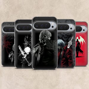 Devil May Cry Phone Case, Dante Gaming Cover for Google Pixel 10, 10Pro, 9, 9Pro, 8A, 8, 7A, 6A, Samsung S26, S25, S24Fe, A16, iPhone 16, 15