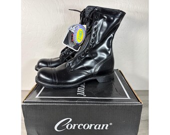 7.5M Corcoran Black Combat Leather Boots US Army Military Men's - Etsy