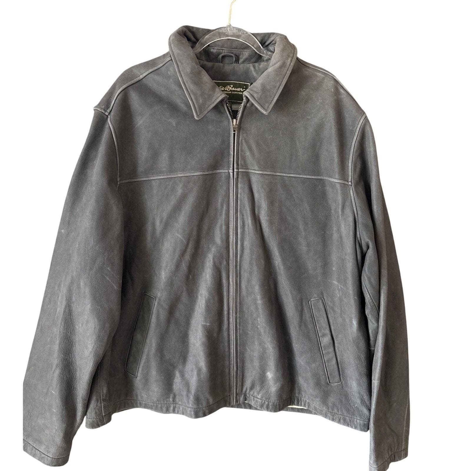 Eddie Bauer Leather Jacket - Etsy