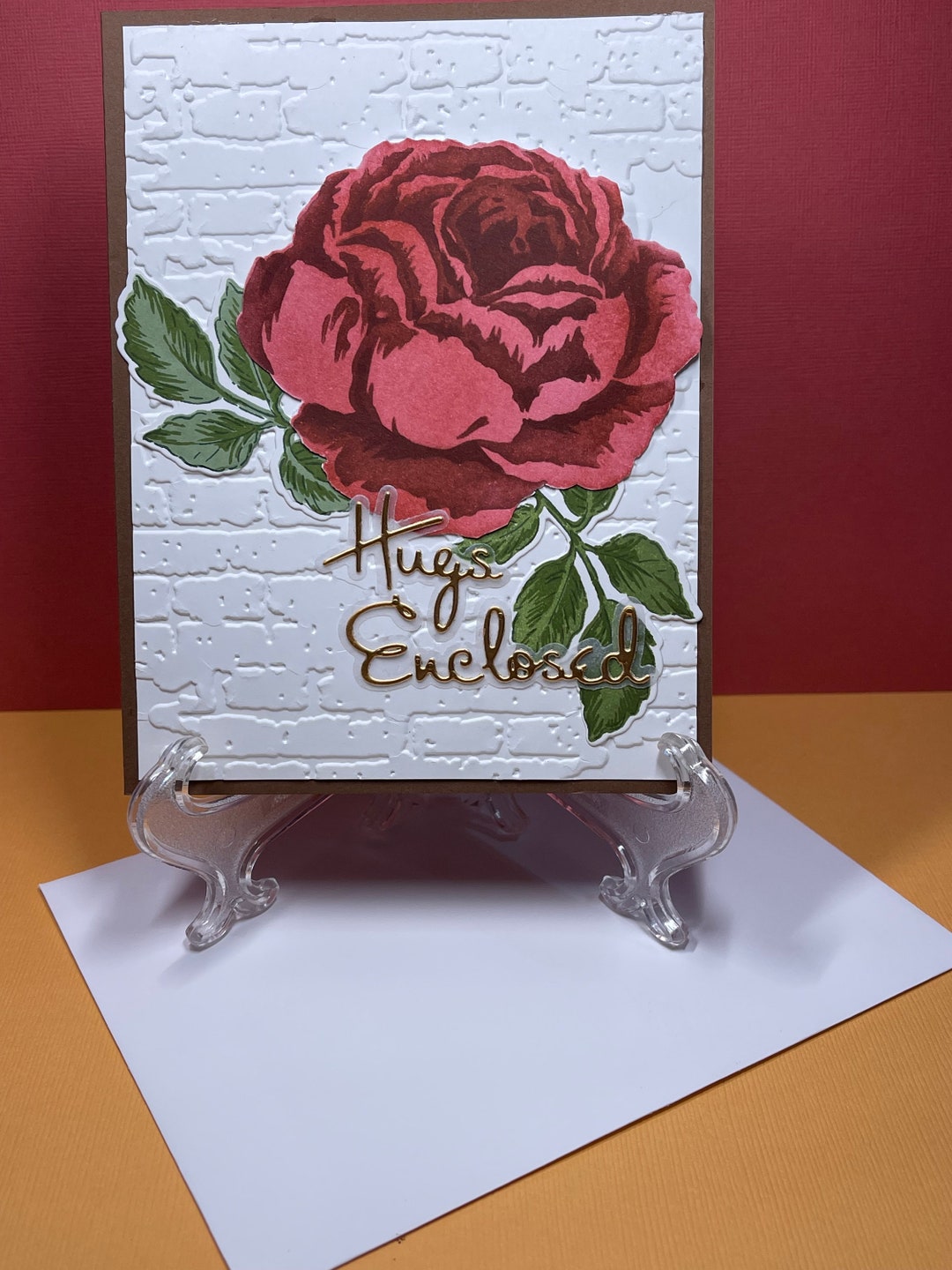 Hugs Rose All Occasion Card - Etsy
