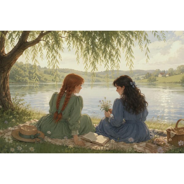 Anne of Green Gables-print | Muurkunst geestverwanten | Bookish Cottagecore-decor (digitale download)