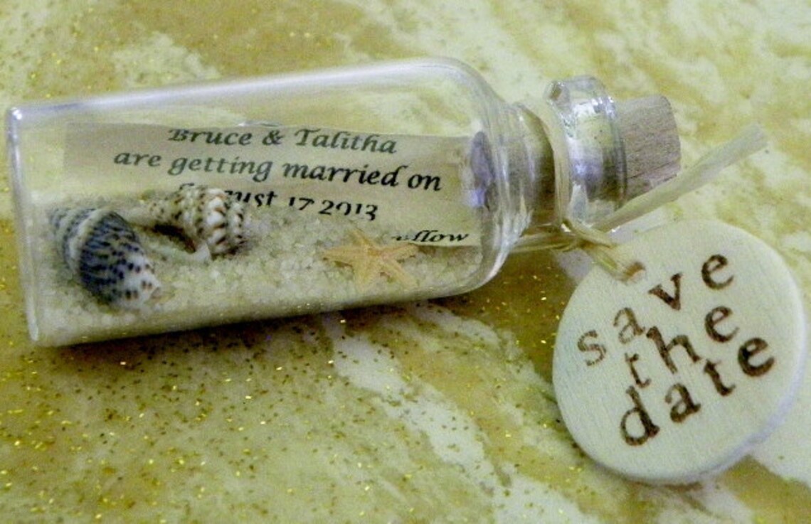 SAVE THE DATE mini message bottle sold in lots of 12 Etsy